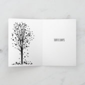 Romantische harten boom liefde kaart (Binnen)