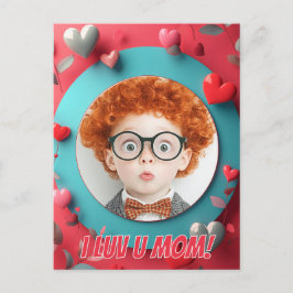 Romantische harten circulair briefkaart