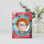 Romantische harten circulair briefkaart (Staand voorkant)