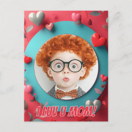 Romantische harten circulair briefkaart