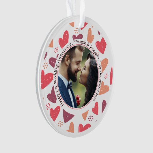 Romantische Harten - Custom Photo Ornament (voorkant)