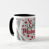 Romantische harten Eid Mubarak Mok (Voorkant links)