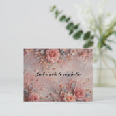 Romantische harten en bloemen briefkaart (Staand voorkant)