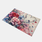 Romantische harten en Rozen Keuken Vloermat Deurmat (Schuin)