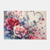 Romantische harten en Rozen Keuken Vloermat Deurmat (Voorkant)