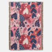 Romantische harten Gezellig deze Valentijnse Deken (Voorkant Verticaal)