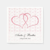 Romantische harten Graphical ze roze Servet (Voorkant)