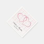 Romantische harten Graphical ze roze Servet (Hoek)