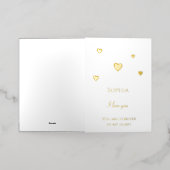 Romantische harten houden van folie wenskaart (Buiten Laag)