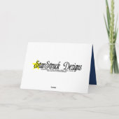 Romantische harten in blauwbloemen kaart (Achterkant)