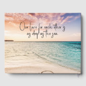 Romantische harten in Sand Beach bruiloft Gastenboek (Achterkant)