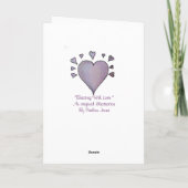 romantische harten met liefde vers voor valentijne kaart (Achterkant)