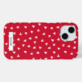 Romantische harten | Naam gepersonaliseerd monogra Case-Mate iPhone Case (Achterkant (horizontaal))