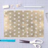 Romantische harten op Metallic Goud Bruiloft Decou Tissuepapier (Craft)