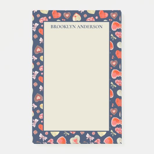 Romantische harten post-it® notes (Voorkant)