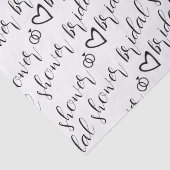 Romantische harten ringen zwart patroon bruiloft tissuepapier (Detail)