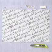 Romantische harten ringen zwart patroon bruiloft tissuepapier (Craft)