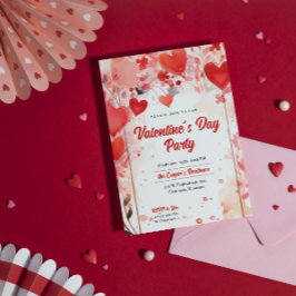 Romantische harten | Valentijnsdag Party Kaart