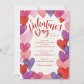 Romantische harten Valentijnsdag Party Kaart (Voorkant)