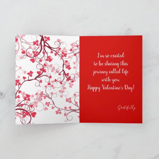 Romantische harten voor hem Valentijn's Day Feestdagen Kaart (Binnen)