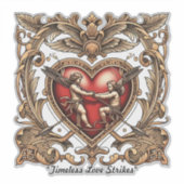 "Romantische hartpijl" Sticker (Voorkant)