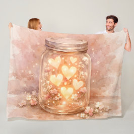 Romantische Hartpot Wegwerpdeken Fleece Deken