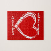 romantische hartpuzzel legpuzzel (Horizontaal)