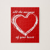 romantische hartpuzzel legpuzzel (Verticaal)