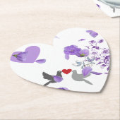 Romantische hartvormige bruiloft Onderzetter met P (Gekanteld)