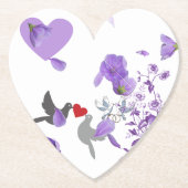 Romantische hartvormige bruiloft Onderzetter met P (Voorkant)