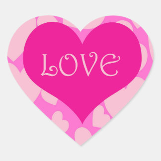 Romantische hartvormige Sticker. Hart Sticker