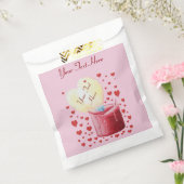 Romantische hartvormige vlam voor bruiloften bedankzakje (Gezegeld)