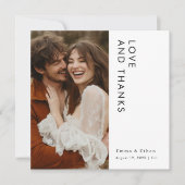 Romantische hedendaagse foto bruiloft bedankkaart (Voorkant)