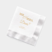 Romantische heer en mevrouw Wedding Folie Servetten (Links)