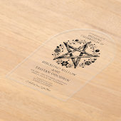 Romantische heidense wicca bruiloft acryl uitnodigingen (Laagn)