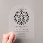 Romantische heidense wicca bruiloft acryl uitnodigingen (Insitu (Draagbaar))