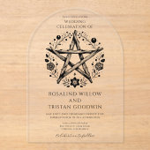 Romantische heidense wicca bruiloft acryl uitnodigingen (Voorkant)