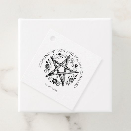Romantische heidense wicca bruiloft bedankjes labels (In situ)