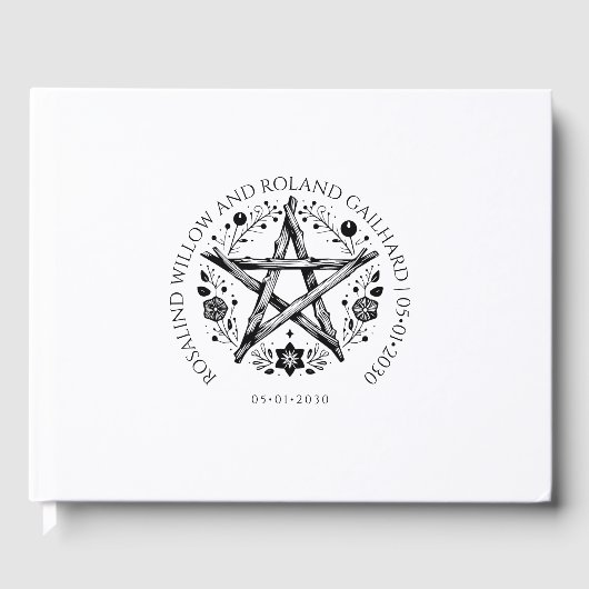 Romantische heidense wicca bruiloft gastenboek (Voorkant)