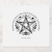 Romantische heidense wicca bruiloft sparkling wijnetiket (Enkel label)