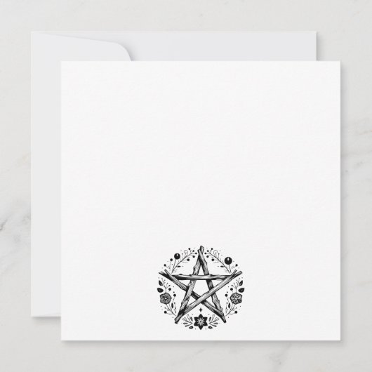 Romantische heidense wicca bruiloft uitnodiging (Achterkant)