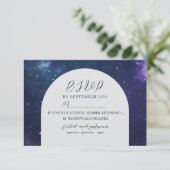 Romantische Hemelbruiloft RSVP Kaart (Staand voorkant)