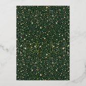 Romantische Hemelse Huwelijk Smaragdgroen & Goud Folie Uitnodiging (Achterkant)