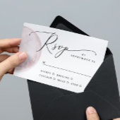 Romantische Hemelse Roze Blush Maan | Boho Wedding RSVP Kaartje