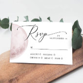 Romantische Hemelse Roze Blush Maan | Boho Wedding RSVP Kaartje