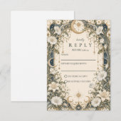 Romantische Hemelse Tuin Bruiloft RSVP Kaartje (Voorkant / Achterkant)