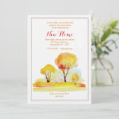 Romantische Herfst Bewegende Aankondiging (Staand voorkant)