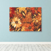 Romantische Herfst Bloemen Canvas Afdruk (Insitu (Houten vloer))