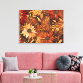 Romantische Herfst Bloemen Canvas Afdruk (Insitu (Woonkamer))