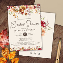 Romantische herfst bloemrijke bruidsdouche